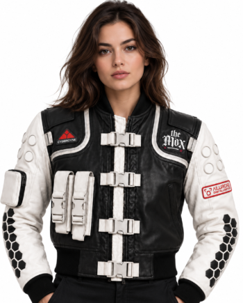 Cyberpunk V Black Cropped Techwear Leather Jacket