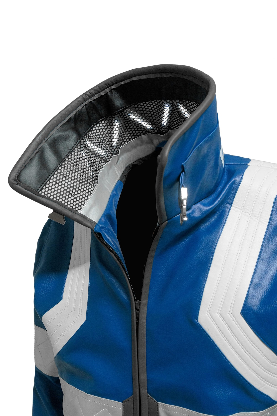 David Martinez Cybernetic 2077 Blue LED Cosplay Leather Jacket 2 David Martinez Cybernetic 2077 Blue LED Cosplay Leather Jacket