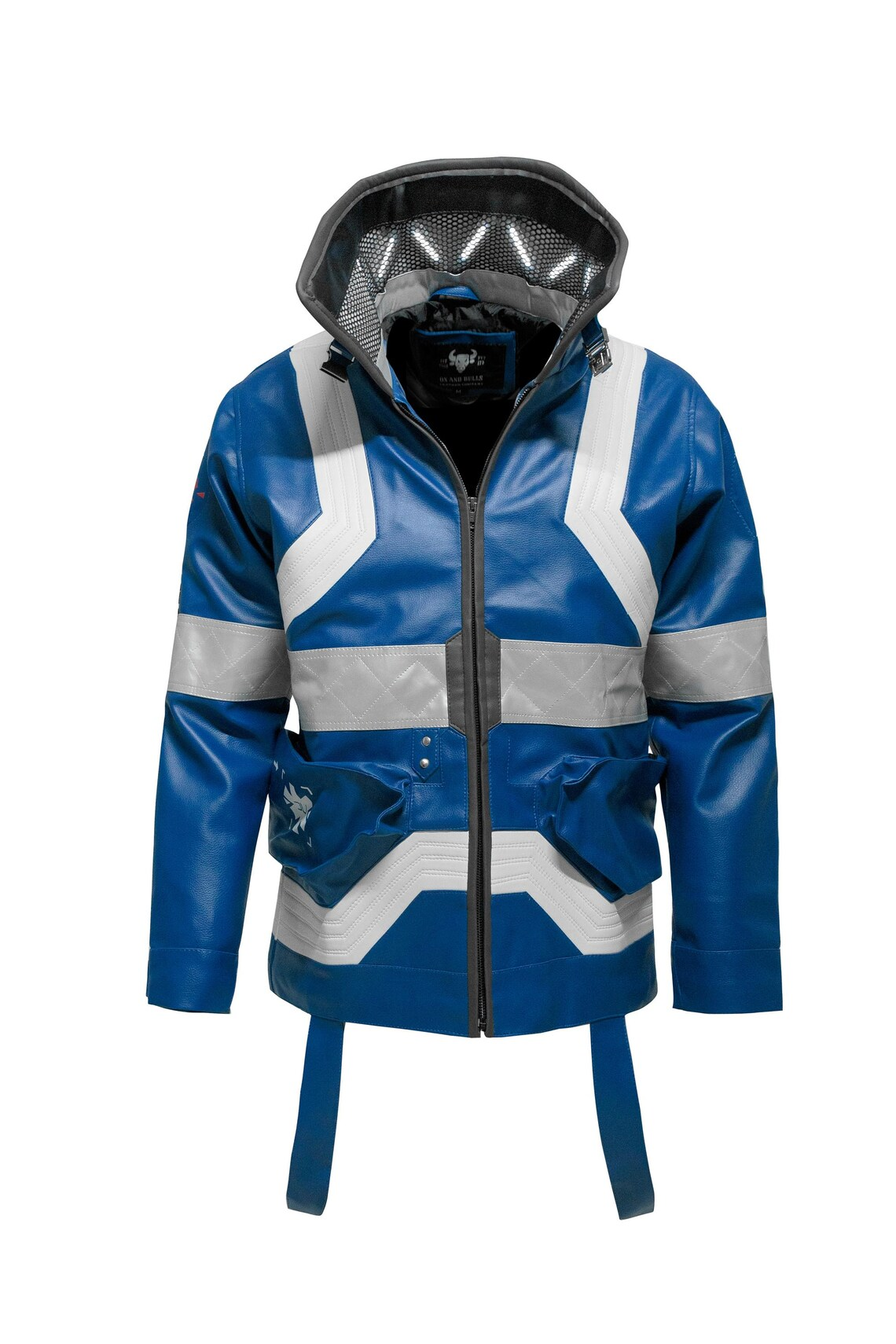 David Martinez Cybernetic 2077 Blue LED Cosplay Leather Jacket 3 David Martinez Cybernetic 2077 Blue LED Cosplay Leather Jacket