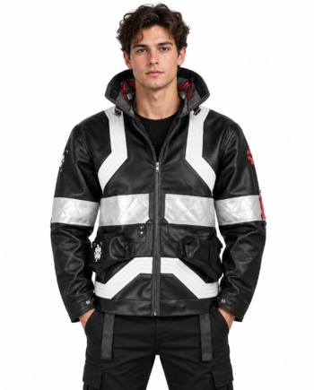 David Martinez Cybernetic Maverick Black Leather Jacket