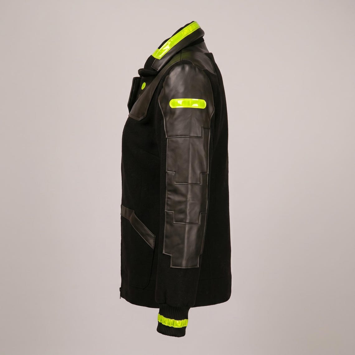 David Martinez Cyberpunk Black Cosplay Wool Jacket 2 David Martinez Cyberpunk Black Cosplay Wool Jacket