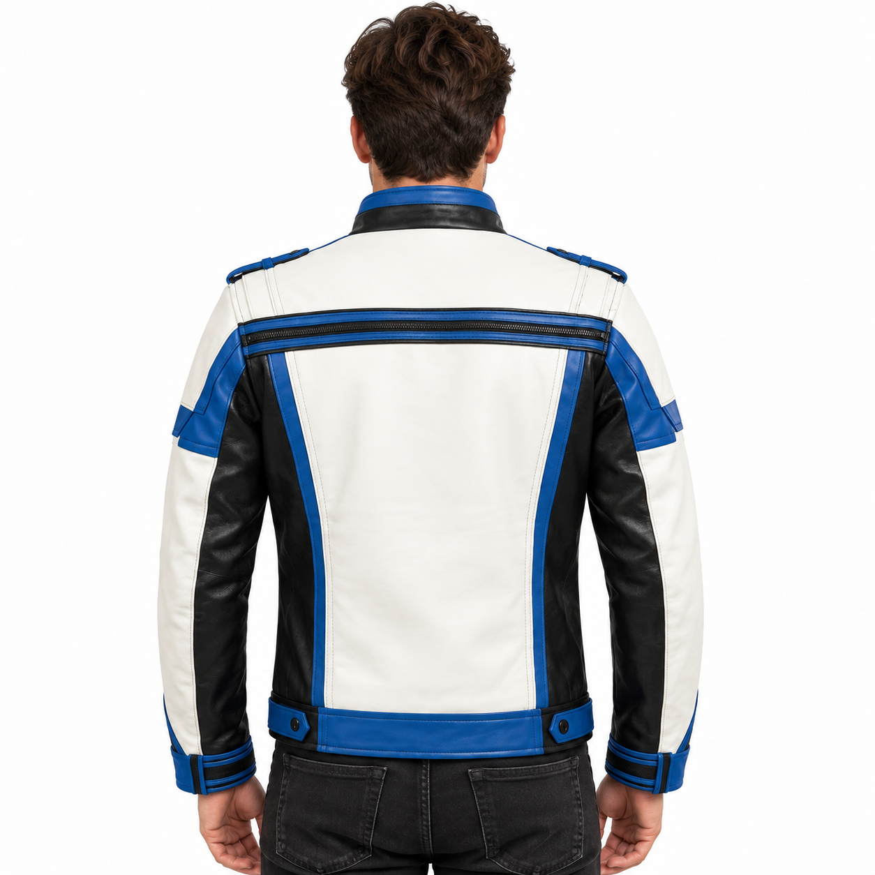Hero Inspired White Motorcycle Biker Leather Jacket 4 Hero Inspired White Motorcycle Biker Leather Jacket