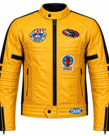 Kill Bill Beatrix Kiddo Yellow Biker Leather Jacket