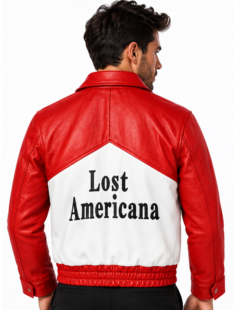 Lost Americana Red Rock Band Varsity Leather Jacket 2 Lost Americana Red Rock Band Varsity Leather Jacket