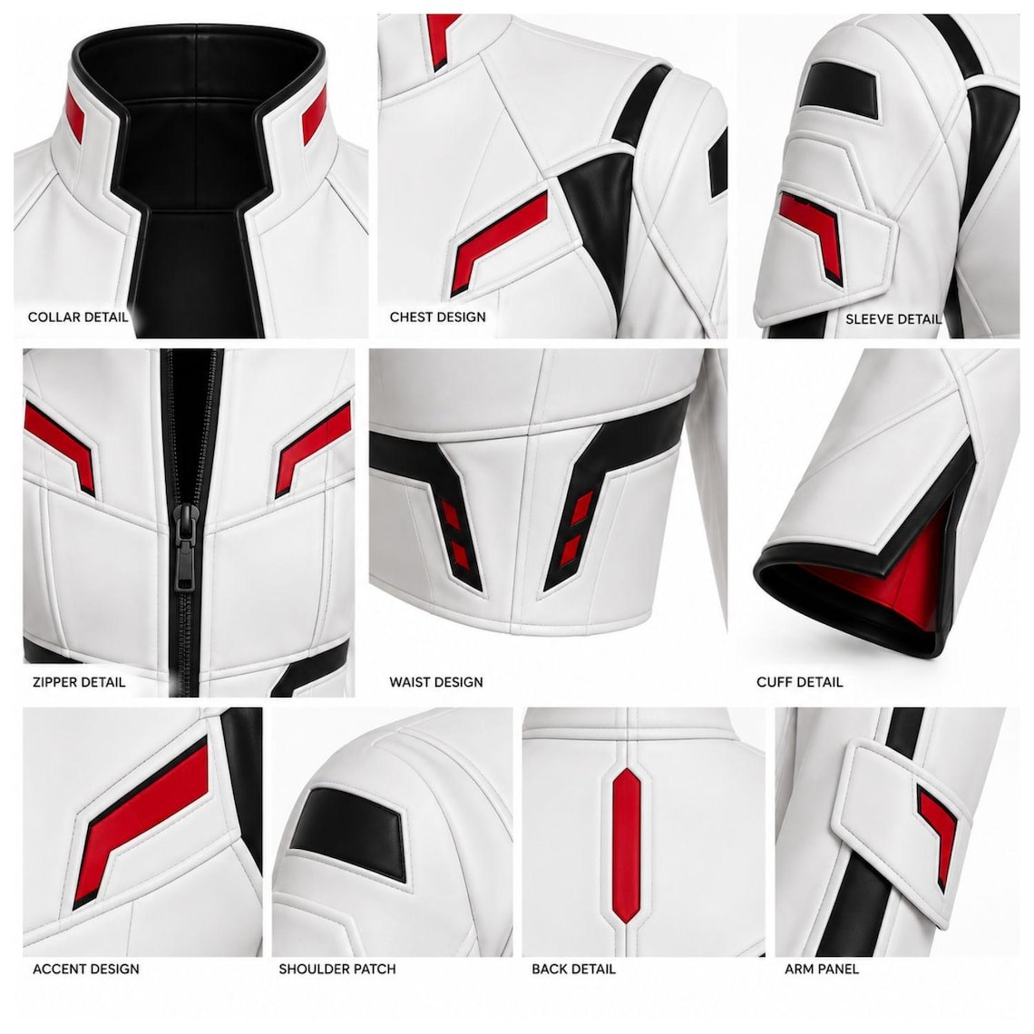 Lucy Cyberpunk Edgerunners White Cropped Leather Jacket 3 Lucy Cyberpunk Edgerunners White Cropped Leather Jacket