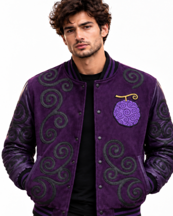 Luffy Gear 5 Purple Varsity Wool Jacket