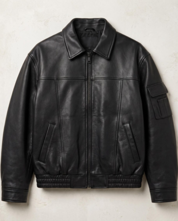 Monkey D Luffy Wanted Poster Black Bomber Leather Jacket