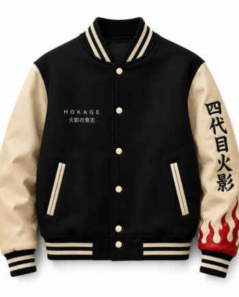Naruto Hokage Anime Bomber Varsity Jacket