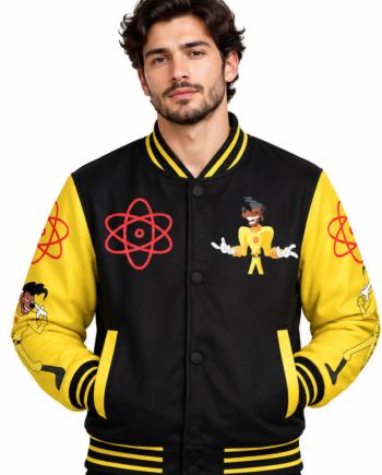 Powerline Max 95 Black Yellow Varsity Cotton Jacket