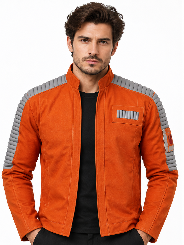 Rebel X Wing Pilot Orange Cosplay Cotton Jacket 1 Rebel X Wing Pilot Orange Cosplay Cotton Jacket