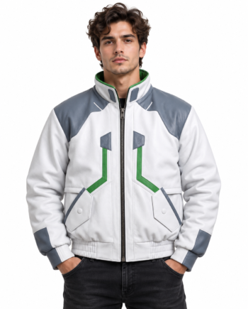 Roman Carax Cyberpunk Edgerunners 2 White Leather Jacket