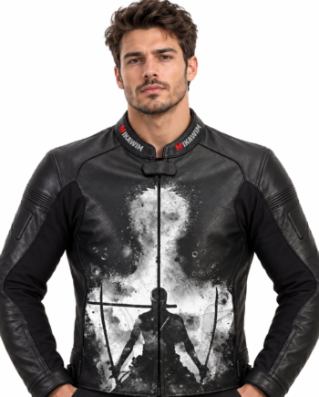 Roronoa Zoro One Piece Black Biker Leather Jacket