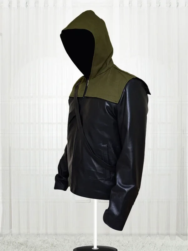 Stephen Amell Arrow Leather Jacket 2 Stephen Amell Arrow Leather Jacket
