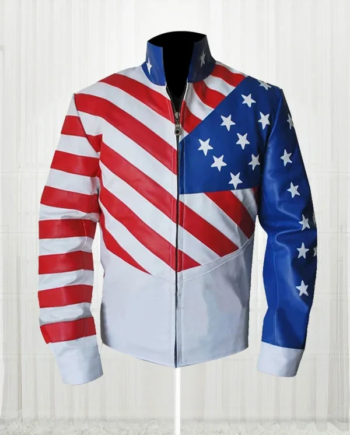 Vanilla Ice American Flag Leather Jacket